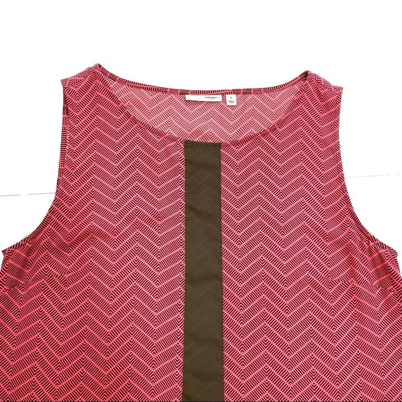 Halogen Center Stripe Zigzag Sleeveless Blouse - Picture 3 of 6